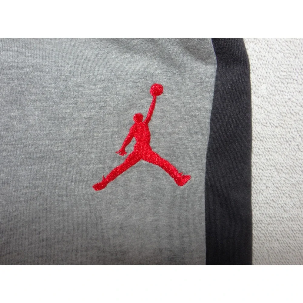 Jordan Girls Gray Colorblock Jumpman Logo Athletic Leggings Size Large 12-13Y